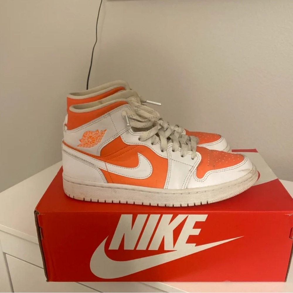 Nike Bright Orange and White High-Tops